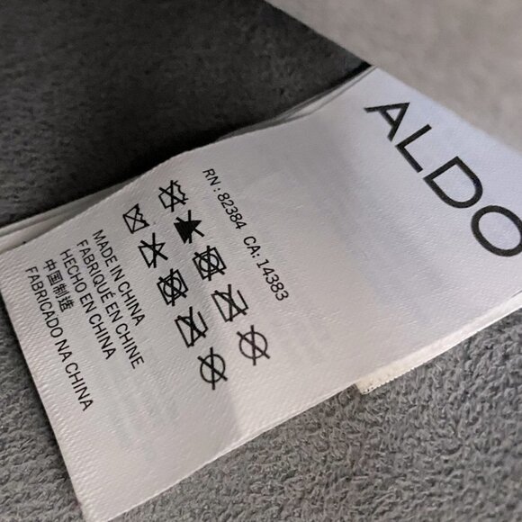 Aldo Black Faux Leather Square Tote Purse W Crossbody Strap - Picture 4 of 13